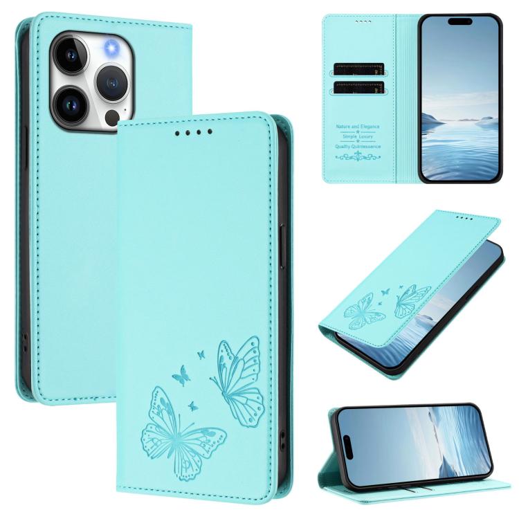 強力磁性雙蝶形RFID素皮手機殼，適用於iPhone Air、iPhone 16 Pro Max、iPhone 16 Pro、iPhone 16 Plus