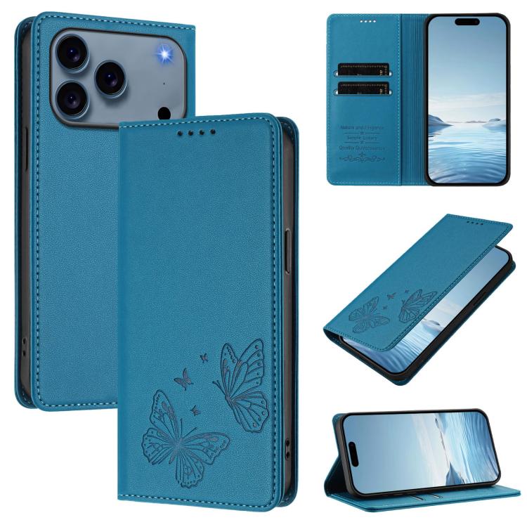 強力磁吸雙蝶形 RFID 素食皮革手機殼，適用於 iPhone 17e / 16e，iPhone 17 Pro Max，iPhone 17 Pro，iPhone 17