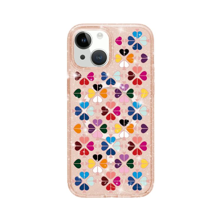 閃耀水晶紅心圖案磁吸手機殼，適用於 iPhone 15、iPhone 14 Plus、iPhone 14、iPhone 14 Pro、iPhone 14 Pro Max、iPhone 13 Pro Max、iPhone 13 Pro、iPhone 13