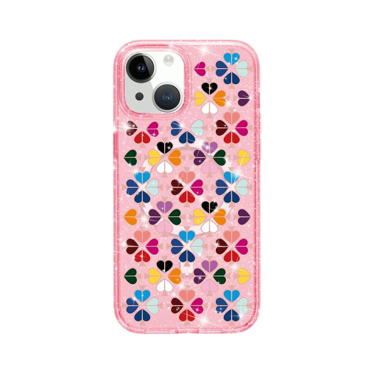 閃耀水晶紅心圖案磁吸手機殼，適用於 iPhone 15、iPhone 14 Plus、iPhone 14、iPhone 14 Pro、iPhone 14 Pro Max、iPhone 13 Pro Max、iPhone 13 Pro、iPhone 13