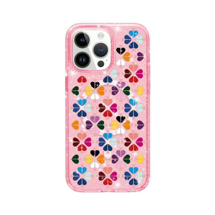 閃耀水晶紅心圖案磁吸手機殼，適用於 iPhone 15、iPhone 14 Plus、iPhone 14、iPhone 14 Pro、iPhone 14 Pro Max、iPhone 13 Pro Max、iPhone 13 Pro、iPhone 13