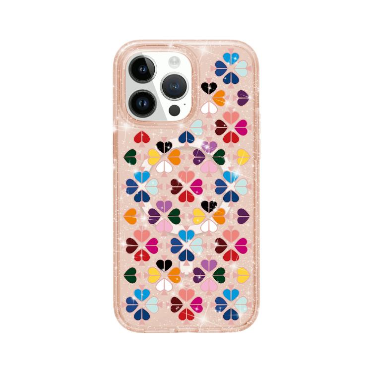 閃耀水晶紅心圖案磁吸手機殼，適用於 iPhone 15、iPhone 14 Plus、iPhone 14、iPhone 14 Pro、iPhone 14 Pro Max、iPhone 13 Pro Max、iPhone 13 Pro、iPhone 13