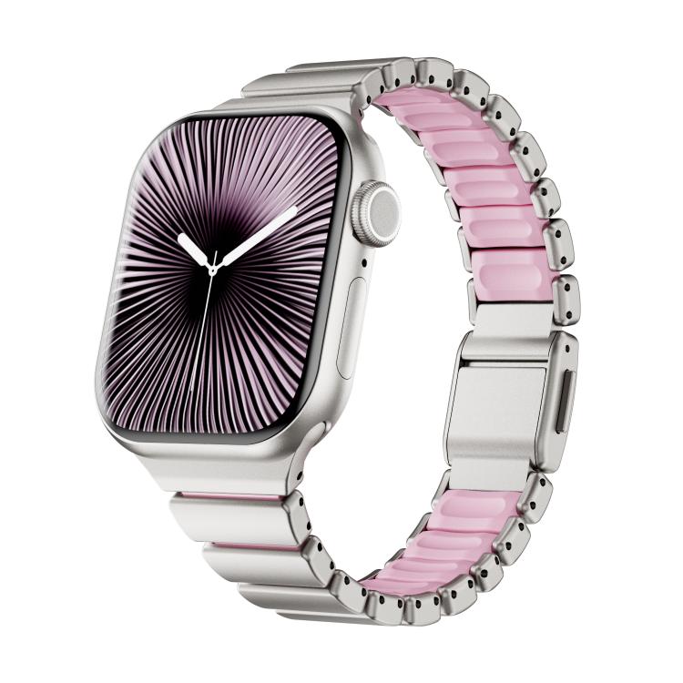 單珠腰部不鏽鋼諾曼磁扣錶帶，適用於 Apple Watch 46mm / 49mm / 45mm / 44mm，適用於 Apple Watch 42mm / 41mm / 40mm / 38mm