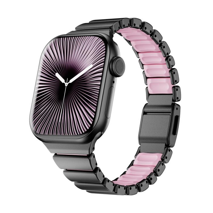 單珠腰部不鏽鋼諾曼磁扣錶帶，適用於 Apple Watch 46mm / 49mm / 45mm / 44mm，適用於 Apple Watch 42mm / 41mm / 40mm / 38mm