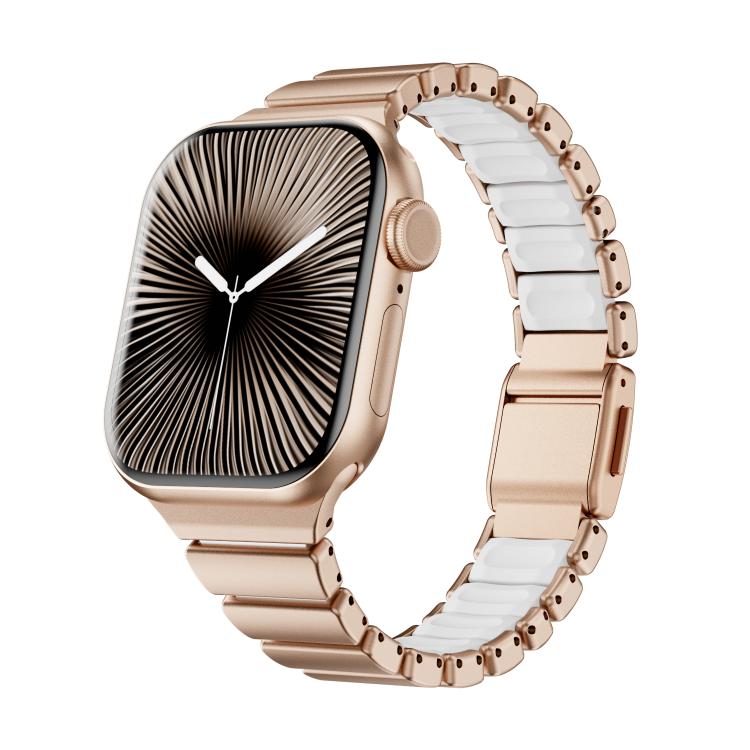 單珠腰部不鏽鋼諾曼磁扣錶帶，適用於 Apple Watch 46mm / 49mm / 45mm / 44mm，適用於 Apple Watch 42mm / 41mm / 40mm / 38mm