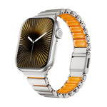 單珠腰部不鏽鋼諾曼磁扣錶帶，適用於 Apple Watch 46mm / 49mm / 45mm / 44mm，適用於 Apple Watch 42mm / 41mm / 40mm / 38mm