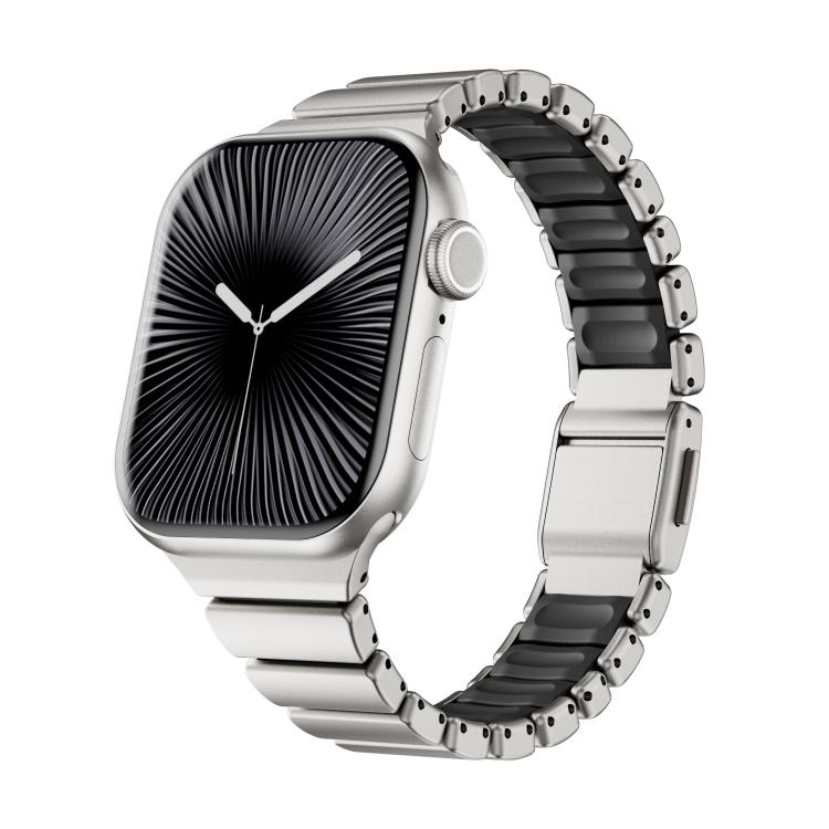 單珠腰部不鏽鋼諾曼磁扣錶帶，適用於 Apple Watch 46mm / 49mm / 45mm / 44mm，適用於 Apple Watch 42mm / 41mm / 40mm / 38mm