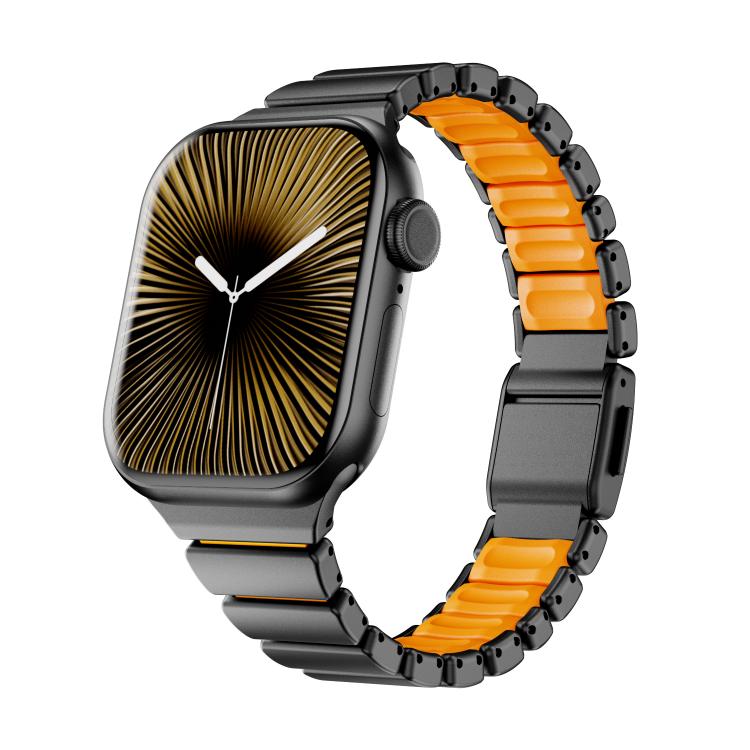單珠腰部不鏽鋼諾曼磁扣錶帶，適用於 Apple Watch 46mm / 49mm / 45mm / 44mm，適用於 Apple Watch 42mm / 41mm / 40mm / 38mm