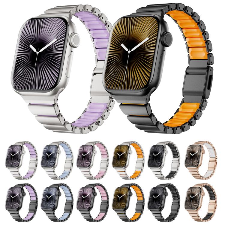 單珠腰部不鏽鋼諾曼磁扣錶帶，適用於 Apple Watch 46mm / 49mm / 45mm / 44mm，適用於 Apple Watch 42mm / 41mm / 40mm / 38mm