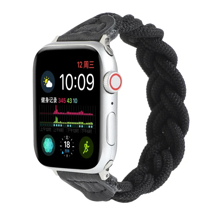 彈性織布錶帶，適用 Apple Watch Series 6 & SE & 5 & 4 44mm / 3 & 2 & 1 42mm，長度 160mm