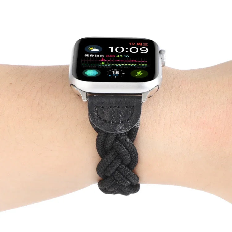 彈性織布錶帶，適用 Apple Watch Series 6 & SE & 5 & 4 44mm / 3 & 2 & 1 42mm，長度 160mm