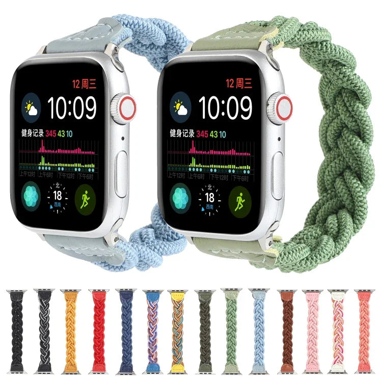 彈性織布錶帶，適用 Apple Watch Series 6 & SE & 5 & 4 44mm / 3 & 2 & 1 42mm，長度 160mm