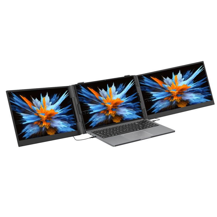 Blackview DCM6 14 吋雙螢幕便攜式筆記型電腦擴充顯示器含支架，DCM6