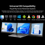 Blackview DCM8 15.3 吋雙顯示便攜式筆記型電腦 LCD 螢幕擴充器含支架，DCM8