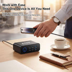 YMX-615-LCD470W 4 個 Type-C 及 2 個 USB 470W GaN 多功能充電器，澳規插頭、歐規插頭、英規插頭、美規插頭