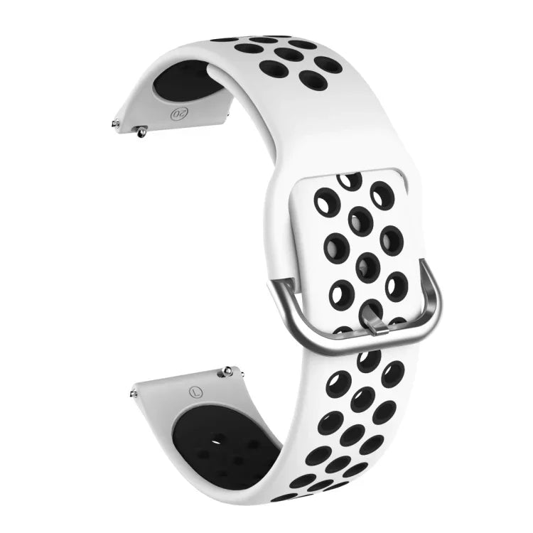 適用於 Samsung Galaxy Watch Active2 44mm 雙色矽膠替換錶帶