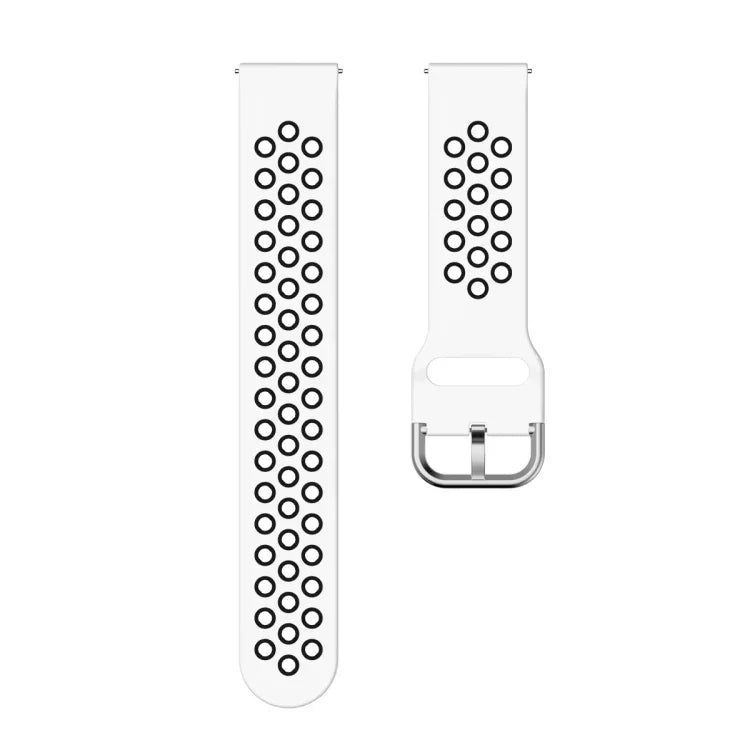 適用於 Samsung Galaxy Watch Active2 44mm 雙色矽膠替換錶帶