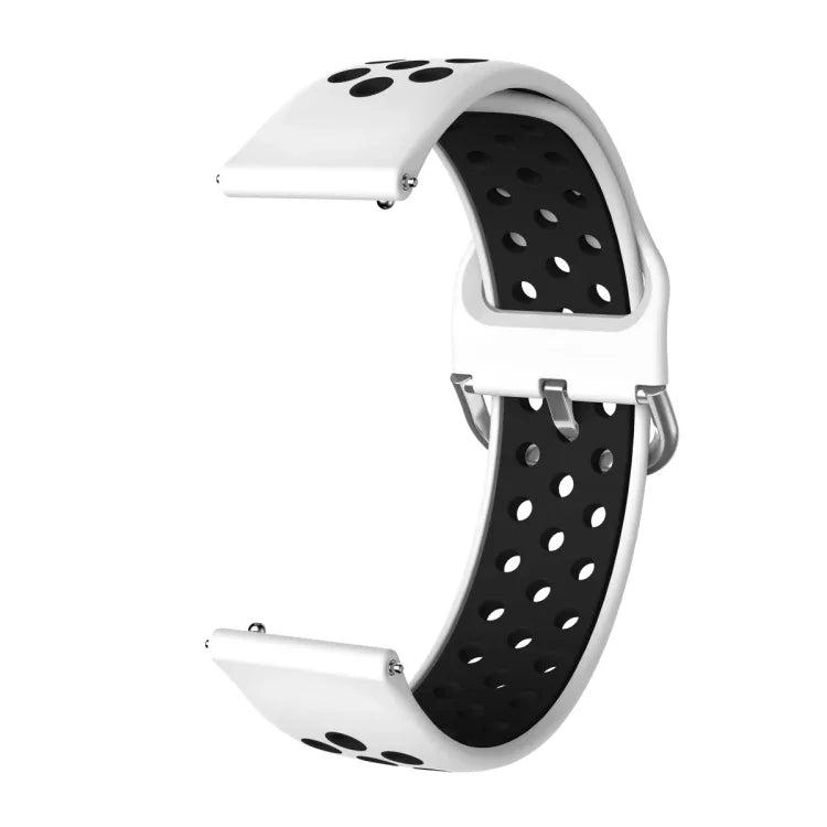 適用於 Samsung Galaxy Watch Active2 44mm 雙色矽膠替換錶帶