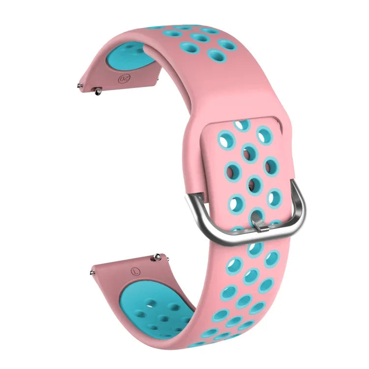 適用於 Samsung Galaxy Watch Active2 44mm 雙色矽膠替換錶帶