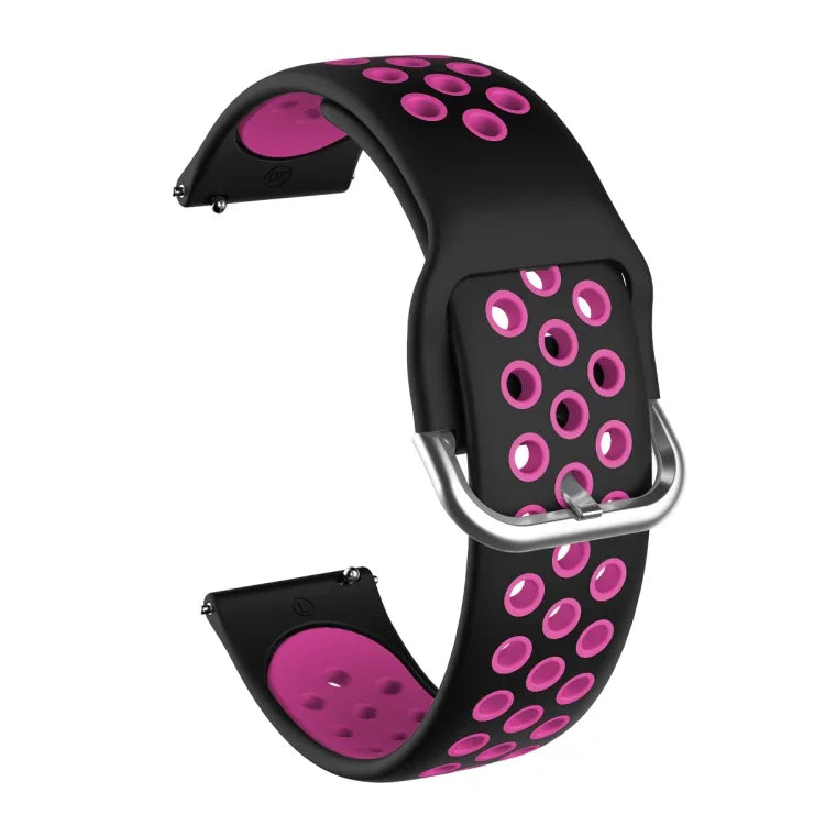 適用於 Samsung Galaxy Watch Active2 44mm 雙色矽膠替換錶帶