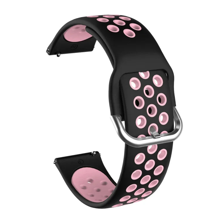 適用於 Samsung Galaxy Watch Active2 44mm 雙色矽膠替換錶帶
