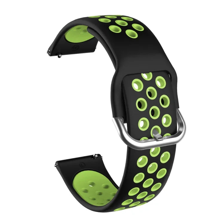 適用於 Samsung Galaxy Watch Active2 44mm 雙色矽膠替換錶帶
