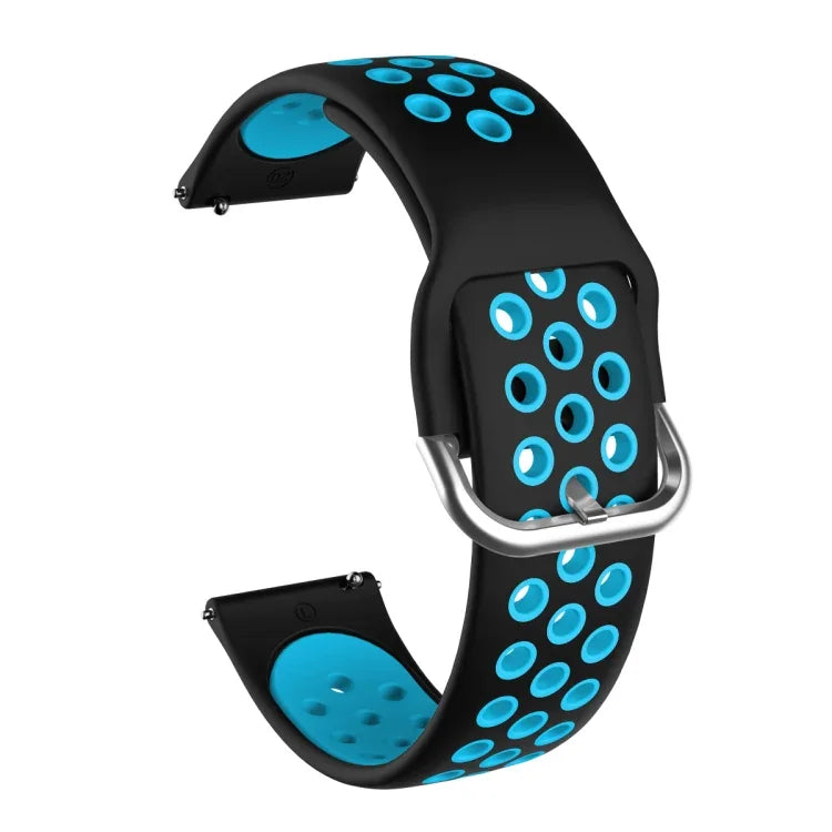 適用於 Samsung Galaxy Watch Active2 44mm 雙色矽膠替換錶帶