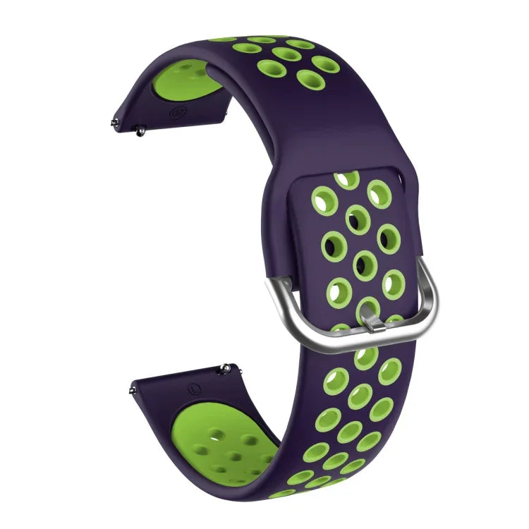 適用於 Samsung Galaxy Watch Active2 44mm 雙色矽膠替換錶帶