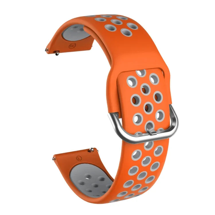 適用於 Samsung Galaxy Watch Active2 44mm 雙色矽膠替換錶帶