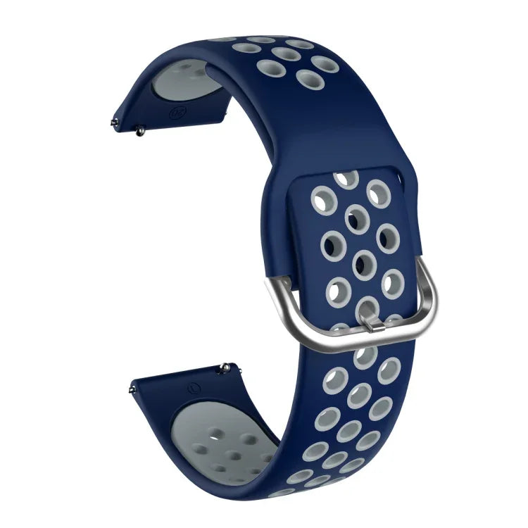 適用於 Samsung Galaxy Watch Active2 44mm 雙色矽膠替換錶帶