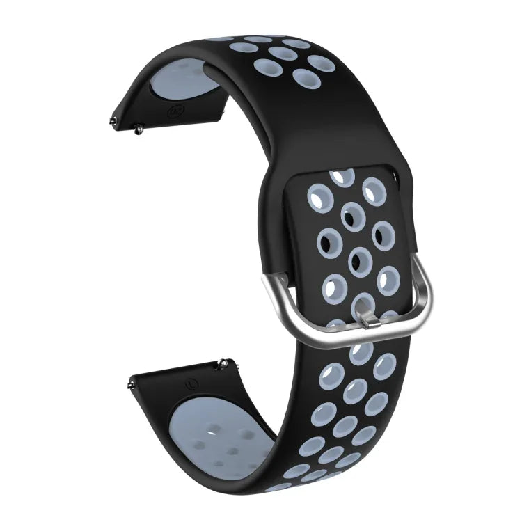 適用於 Samsung Galaxy Watch Active2 44mm 雙色矽膠替換錶帶