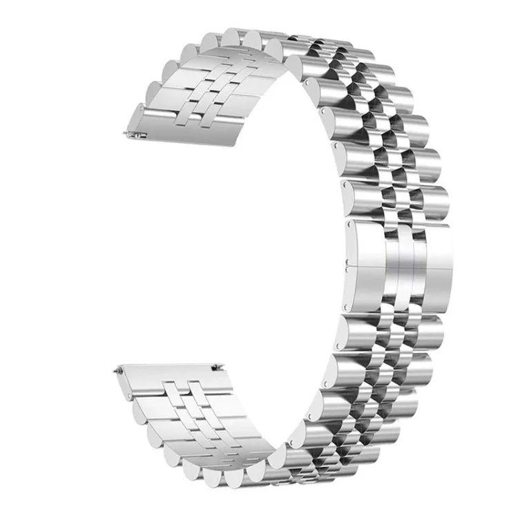 五珠鋼製替換錶帶，20mm 適用於 Samsung Galaxy Watch 3 41mm，22mm 適用於 Samsung Galaxy Watch 3 45mm，20mm 適用於 Amazfit GTR 2 / Amazfit GTR 47mm，22mm 適用於 Amazfit GTR 42mm，20mm 適用於 Huawei Watch GT 2 42mm