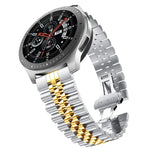 五珠鋼製替換錶帶，20mm 適用於 Samsung Galaxy Watch 3 41mm，22mm 適用於 Samsung Galaxy Watch 3 45mm，20mm 適用於 Amazfit GTR 2 / Amazfit GTR 47mm，22mm 適用於 Amazfit GTR 42mm，20mm 適用於 Huawei Watch GT 2 42mm