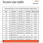 簡易折疊高密度聚酯投影幕布，60 吋 (4:3) 投影區域：120x90cm，72 吋 (16:9) 投影區域：159x90cm，72 吋 (4:3) 投影區域：146x110cm，84 吋 (16:9) 投影區域：186x105cm