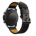適用於 Samsung Galaxy Watch 3 45mm 圓孔線條真皮替換錶帶