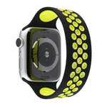 彈性矽膠錶帶，適用於 Apple Watch Series 6 & SE & 5 & 4 40mm / 3 & 2 & 1 38mm，135mm（黑黃）、135mm（黑灰）、150mm（紅黑）