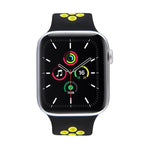 彈性矽膠錶帶，適用於 Apple Watch Series 6 & SE & 5 & 4 40mm / 3 & 2 & 1 38mm，135mm（黑黃）、135mm（黑灰）、150mm（紅黑）