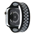 彈性矽膠錶帶，適用於 Apple Watch Series 6 & SE & 5 & 4 40mm / 3 & 2 & 1 38mm，135mm（黑黃）、135mm（黑灰）、150mm（紅黑）