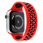 彈性矽膠錶帶，適用於 Apple Watch Series 6 & SE & 5 & 4 40mm / 3 & 2 & 1 38mm，135mm（黑黃）、135mm（黑灰）、150mm（紅黑）
