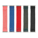 尼龍 + 皮革編織錶帶，適用於 Apple Watch Series 6 & SE & 5 & 4 44mm / 3 & 2 & 1 42mm，S, M, L