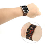 民族風扣式錶帶 適用於 Apple Watch Series 6 & SE & 5 & 4 44mm / 3 & 2 & 1 42mm，適用於 Apple Watch Series 7 45mm / 6 & SE & 5 & 4 44mm / 3 & 2 & 1 42mm，適用於 Apple Watch Ultra 49mm / Series 8&7 45mm / SE 2&6&SE&5&4 44mm / 3&2&1 42mm