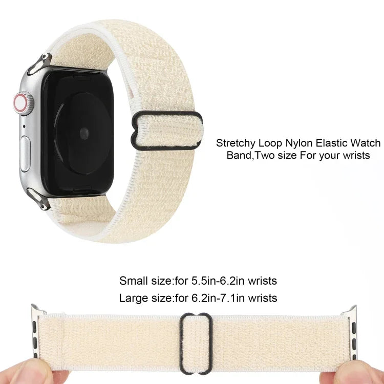 純色尼龍錶帶 適用於 Apple Watch Series 6 & SE & 5 & 4 44mm / 3 & 2 & 1 42mm，適用於 Apple Watch Series 7 45mm / 6 & SE & 5 & 4 44mm / 3 & 2 & 1 42mm