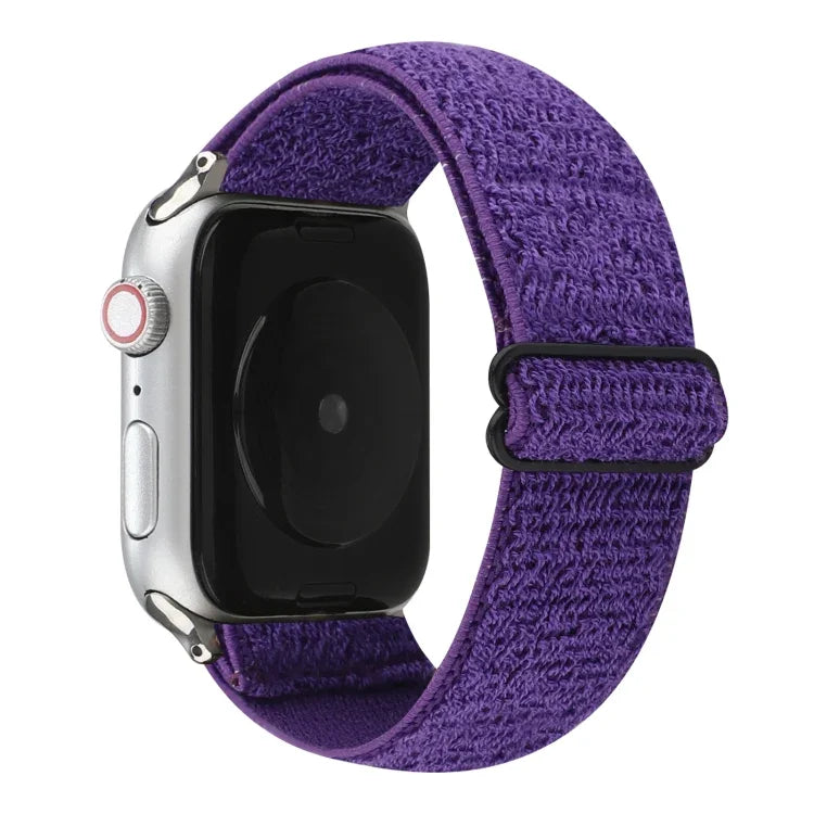 純色尼龍錶帶 適用於 Apple Watch Series 6 & SE & 5 & 4 44mm / 3 & 2 & 1 42mm，適用於 Apple Watch Series 7 45mm / 6 & SE & 5 & 4 44mm / 3 & 2 & 1 42mm