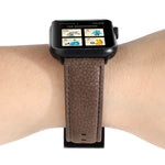 荔枝紋真皮錶帶 適用於 Apple Watch Series 6 & SE & 5 & 4 40mm / 3 & 2 & 1 38mm，適用於 Apple Watch Series 7 41mm / 6 & SE & 5 & 4 40mm / 3 & 2 & 1 38mm