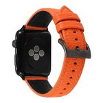 荔枝紋真皮錶帶 適用於 Apple Watch Series 6 & SE & 5 & 4 44mm / 3 & 2 & 1 42mm，適用於 Apple Watch Series 7 45mm / 6 & SE & 5 & 4 44mm / 3 & 2 & 1 42mm