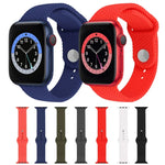 編織紋矽膠按扣錶帶 適用於 Apple Watch Series 6 & SE & 5 & 4 40mm / 3 & 2 & 1 38mm，適用於 Apple Watch Series 7 41mm / 6 & SE & 5 & 4 40mm / 3 & 2 & 1 38mm，適用於 Apple Watch Series 8&7 41mm / SE 2&6&SE&5&4 40mm / 3&2&1 38mm