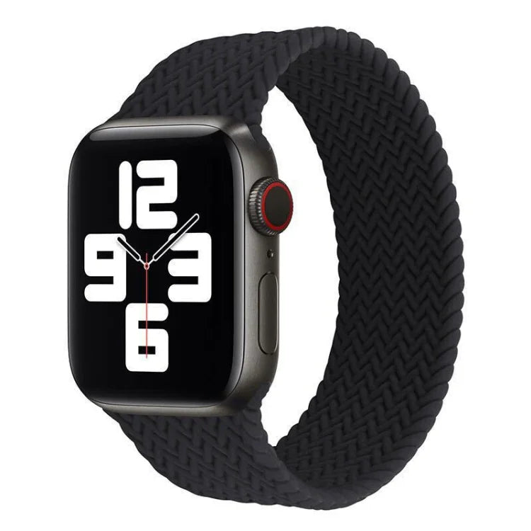 單圈編織紋矽膠錶帶 適用 Apple Watch Series 6 & SE & 5 & 4 40mm / 3 & 2 & 1 38mm，S, M, L
