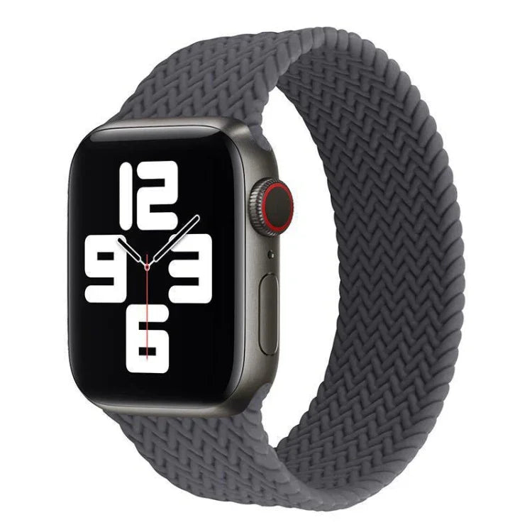 單圈編織紋矽膠錶帶 適用 Apple Watch Series 6 & SE & 5 & 4 44mm / 3 & 2 & 1 42mm，S, M, L