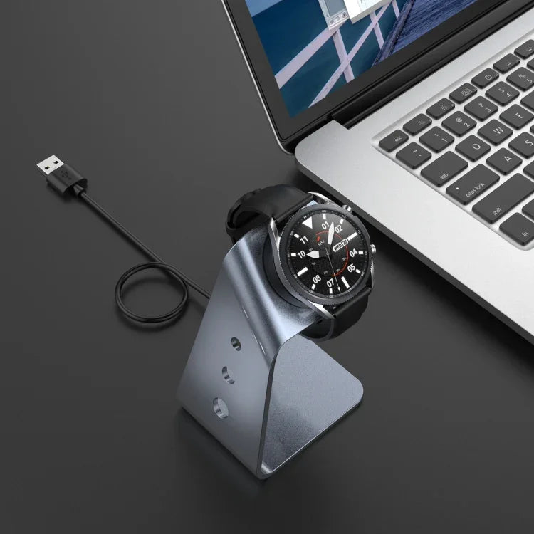 適用於 Samsung R500 / Galaxy Watch 通用鋁合金磁吸充電座，具晶片保護，支援快速充電，適用於 Samsung R500