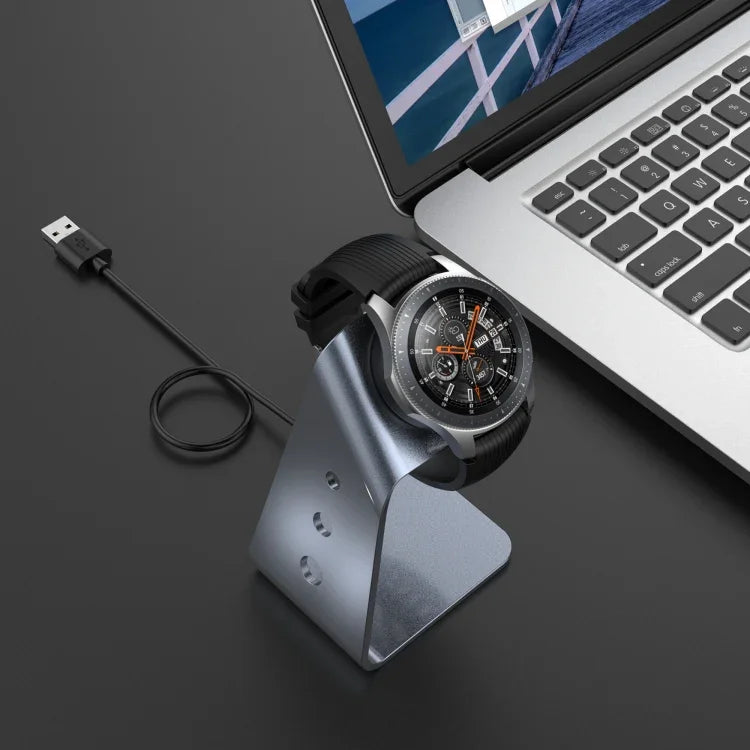 適用於 Samsung R800 / Galaxy Watch 通用鋁合金磁吸充電座，具晶片保護，支援快速充電，適用於 Samsung R800